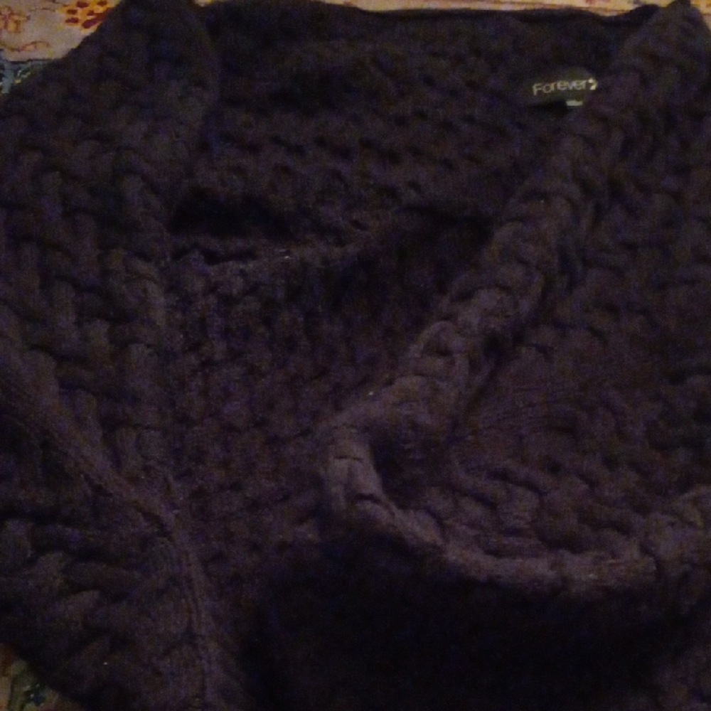 Forever 21 Dark Knit Cape